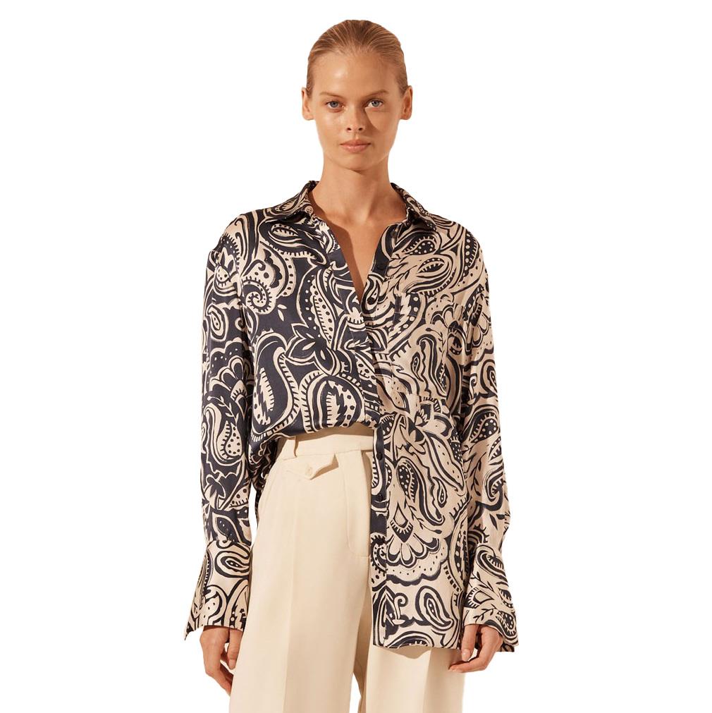 Shona Joy Anthea Silk Relaxed Shirt